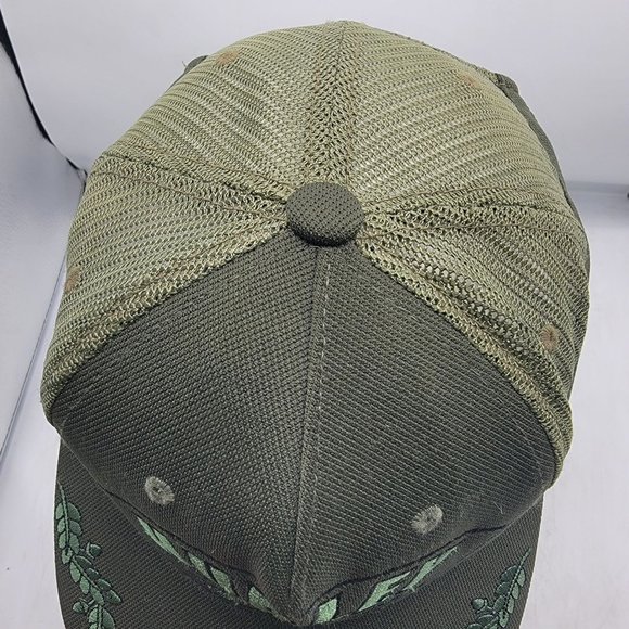 Hurley Green Embroidered Trucker Hat Adjustable Breathable Lightweight Casual - Picture 6 of 10
